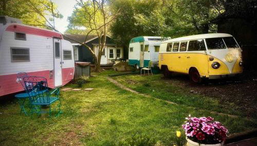 Vintage Scotty Camper Cottage Durham NC - Foto 2, Garden view