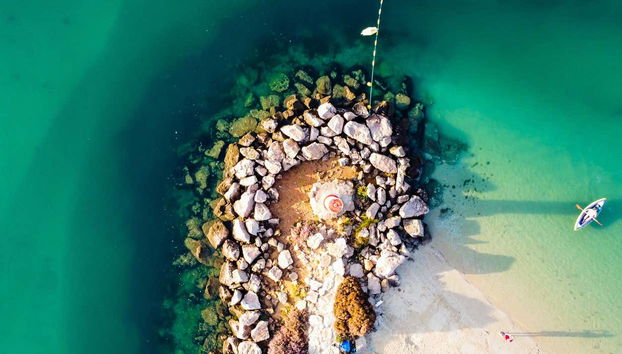 Vista aerea dei kayak