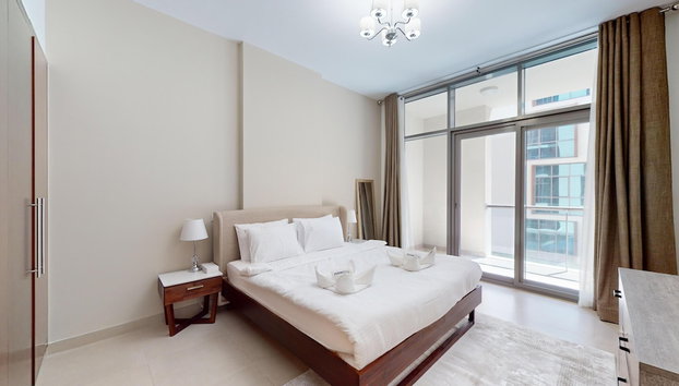 Primestay - 2BR in Al Jaddaf Near Metro - Foto 5, Habitación