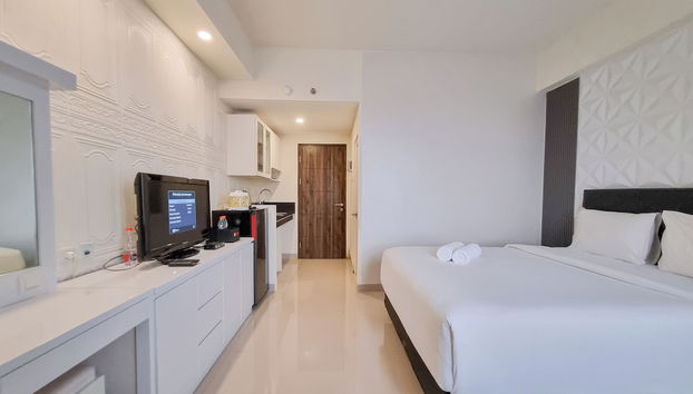 Comfortable Studio At Altuz Seturan Yogyakarta Apartment - Foto 4, Habitación