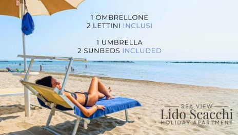 Lido degli Scacchi Sea view Apartment - Beach included - Foto 1, sunbed