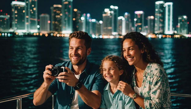 Disfrutando del crucero en familia