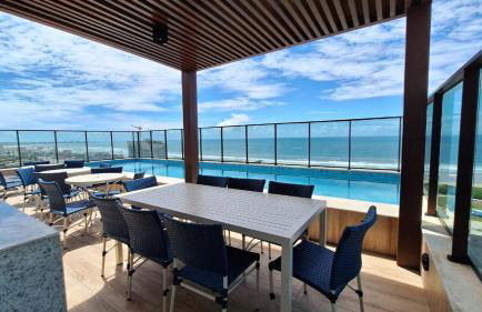 Apartamento com 2 suítes, varanda, vista mar, infraestrutura - Foto 42