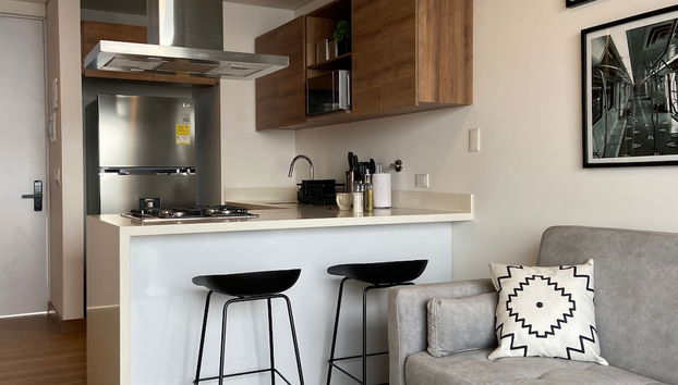 w Wonderful 1BR With Moder Balcony in Poblado - Foto 3, Habitación