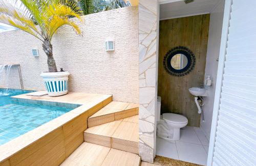 Recantos Pinheiros - Casa inteira, até 15 hóspedes - Piscina privativa, sinuca, ar condicionado e TVs nos 4 quartos - Condomínio Orla 500, lado praia - Unamar, Cabo Frio-RJ - Foto 5