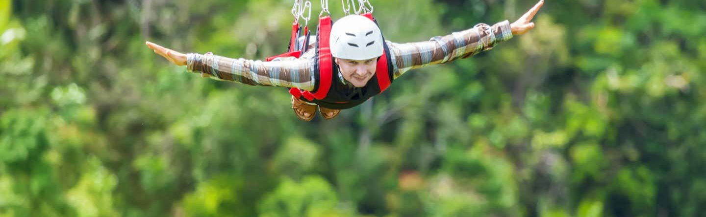 Flying Fox au-dessus du fleuve Zambèze