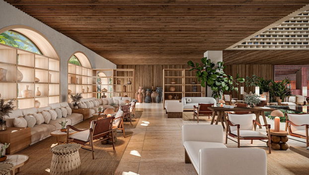 Coin salon dans le hall