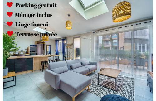 Maison calme avec terrasse/garage centre-ville C - Foto 16