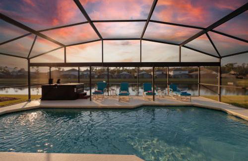 Sunny South Facing Pool with Hot Tub and Lake View Near Disney - Foto 38