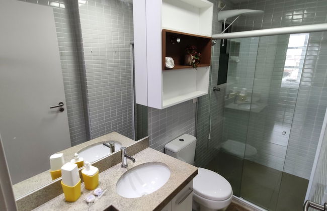 Areias do Mar Tranquilo com Varanda A317 - Foto 8