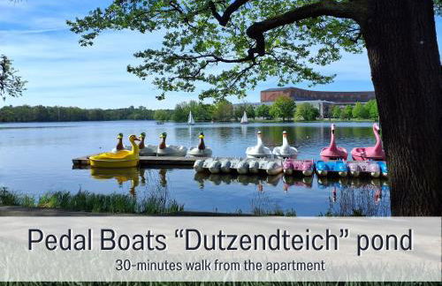 Baham-Apartment Nuernberg - including hot tub, sauna, massage chair, roof terrace, barbecue - metro 15 min, exhibition center 8 min walk - Foto 38