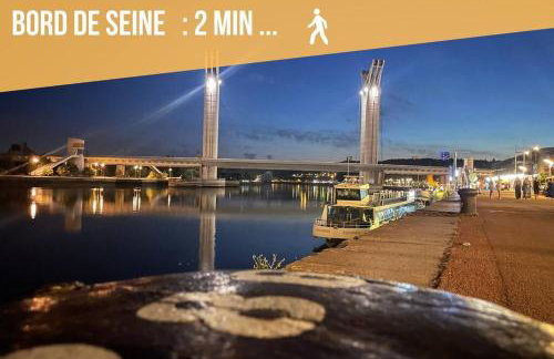 Rouen Seine - Magnifique appart - Parking gratuit - Foto 29