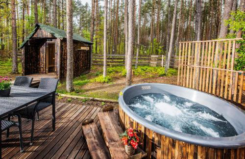 Domek lubiana180 WABI SABI w lesie jacuzzi sauna kominek - drewno w cenie pobytu - nad jeziorem Kaszuby pieski tylko do 10kg za dodatkową opłatą - Foto 14