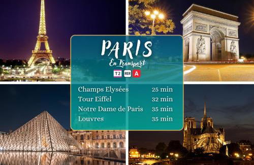 La Terrasse du tramway, Parking, 30min de Paris - Foto 9