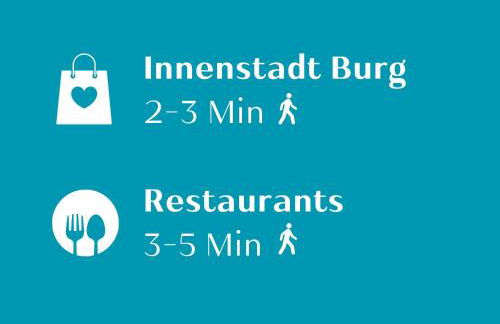 Casa Ueberall - Ruhige DG-Ferienwohnung für 2 Erwachsene in Burg - Balkon mit Abendsonne, hochwertige Ausstattung, überdachter E-Bike-Stellplatz, Nähe zur Altstadt & Restaurants - Foto 7