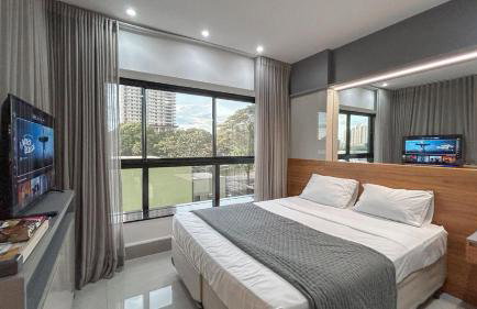 Estúdio Luxuoso no Vertigo com Smart TV na Cama - Foto 1