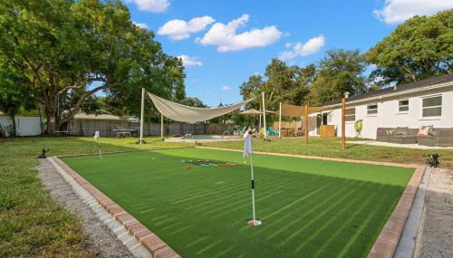 Green Oasis - Heated Pool, Mini-Golf, Ping Pong, 13 min Beach - Foto 2, Garden view