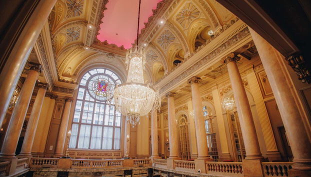 Dettagli della decorazione del Chicago Theatre