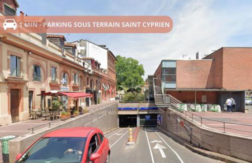 T2 Calme absolu - Coeur Toulouse - Saint Cyprien - climatisation - Terrasse arborée - Foto 43