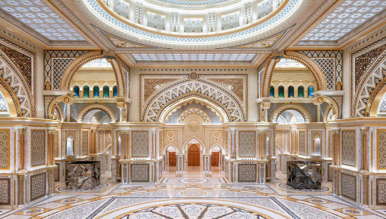 Exploring the interior of Qasr Al Watan