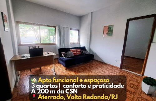 Apto Aterrado 3 quartos próx da CSN Conforto VR RJ - Foto 2