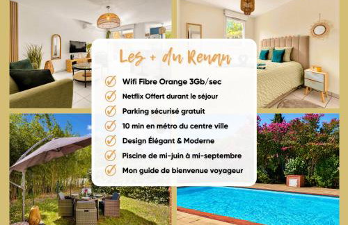 Le Ernest - Piscine, Parking & Jardin privé et Climatisation - Foto 17