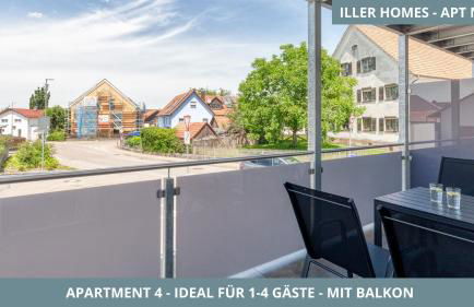 Iller Homes - 5 x Moderne Fewos je 1bis2 oder 1bis4 Pers mit Küche u Balkon - Parkplätze vorhanden - Foto 56
