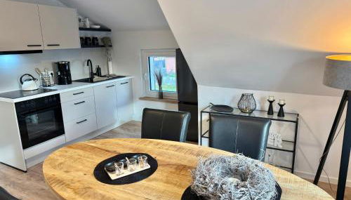 HafenNest Barßel - Moderne Ferienwohnung bis 4 Personen - Foto 2, stove, dishwasher