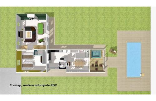 Crazy Villa Ecottay 61 - Heated pool & sauna - 2h from Paris - 30p - Foto 48