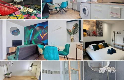 L'Oiseau du paradis - terrasse privée, parking, wifi rapide, arrivée autonome, entre gare et centre-ville, rez-de-chaussée - Foto 2