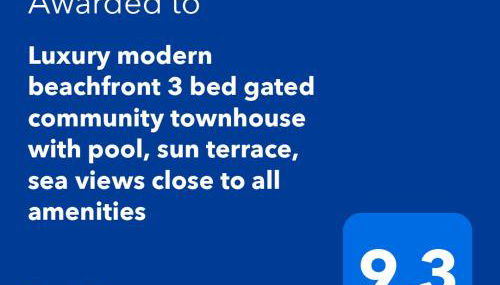 Luxury modern beachfront 3 bed gated community townhouse with pool, sun terrace, sea views close to all amenities - Photo 2