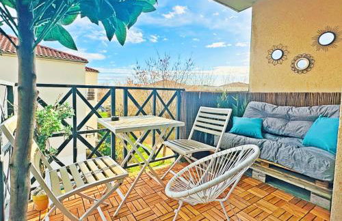 LOASIS -T4 Garage Terrasse WIFI Centre-Ville Gare - Foto 9