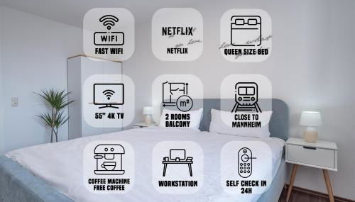 Schöne 2 Zimmerwohnung mit UHD-TV, großem Balkon und Hängematte - Foto 2, wardrobe