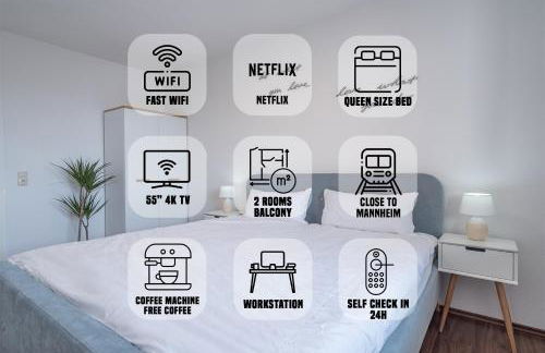 Schöne 2 Zimmerwohnung mit UHD-TV, großem Balkon und Hängematte - Foto 2