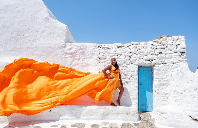 Mykonos Dream FLying Dress Photoshoot - Photo 10