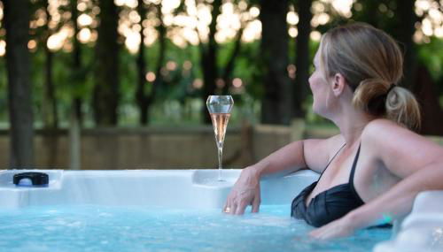 Luxury Silver Birch Lodge: Hot Tub/BBQ/Fire Pit - Foto 3, Garden view