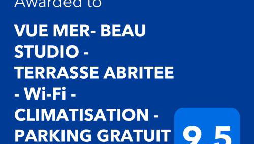 VUE MER- BEAU STUDIO - TERRASSE ABRITEE - Wi-Fi - CLIMATISATION - PARKING GRATUIT-Classé 3 étoiles - Foto 2