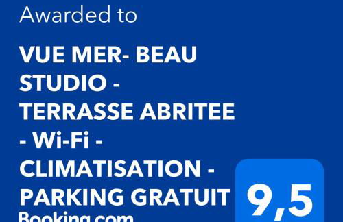 VUE MER- BEAU STUDIO - TERRASSE ABRITEE - Wi-Fi - CLIMATISATION - PARKING GRATUIT-Classé 3 étoiles - Foto 2