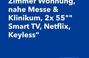 Große 80qm 3 Zimmer Wohnung, nahe Messe & Klinikum, 2x 55" Smart TV, Netflix, Keyless - Foto 2