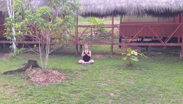 Desfrutando da tranquilidade do refúgio