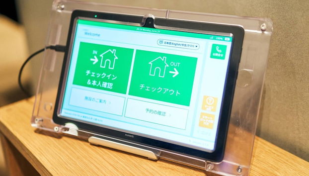 Mostrador de check-in y check-out