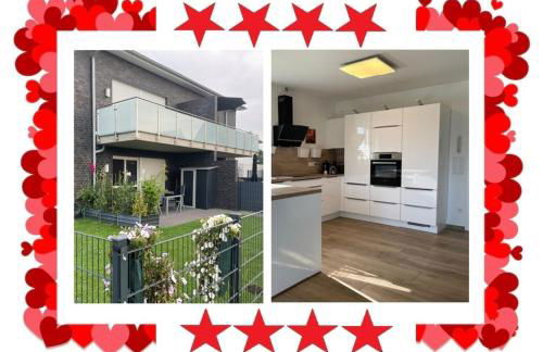 Ruhig gelegene EG-Neubauwohnung & Garten, überdachte Terrasse, Insektenschutz, Fußbodenheizung, EBK für max 7 Personen - Foto 1