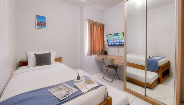 Cozy Living 2Br Apartment Without Living Room At Aeropolis Residence - Foto 2, Habitación