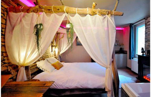 Duplex Safari jusqu'à 4 personnes, Spa XXL, day use, 5 min centre ville, cinéma, cascade et lit sous les arbres - Foto 12