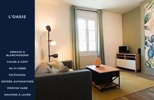 L'Oasis-T2 spacieux-Wifi-TV-Proche Gare - Foto 1