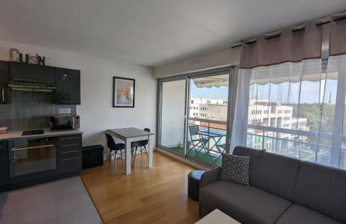 Superbe STUDIO (28m2) avec terrasse / vue TOUR EIFFEL / PUTEAUX - Foto 7