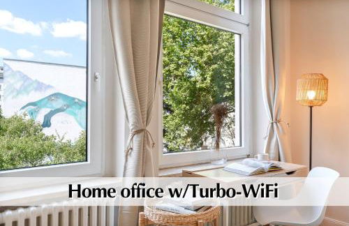 Calm City Escape - 75m2 Central Berlin Altbau-Apartment, 2BR, Smart-TV, Garden - Foto 9