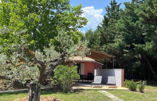 Proche Roussillon, La villa rouge Luberon, piscine chauffée, climatisation et vue Luberon - Foto 29