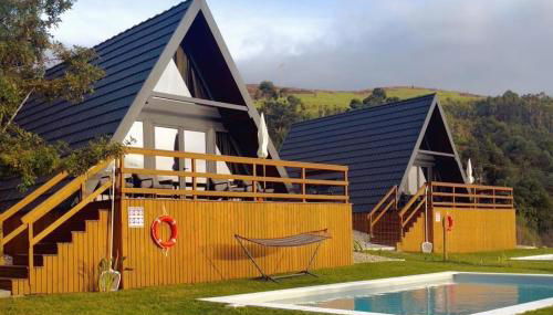 Chalés Luna In Rio escapadinha no Gerês, A-frame aconchegante vista rio e montanha aquecimento, total privacidade - Foto 5