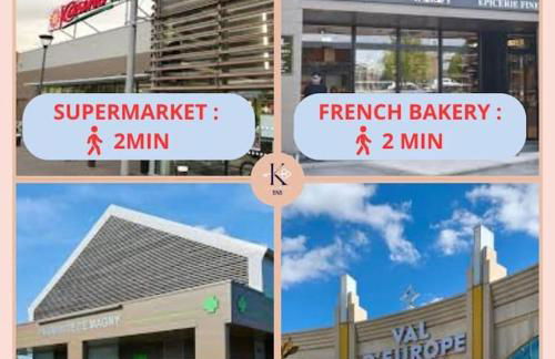 Agapé by Kleidos -Disney à 10min, T2 , 4P, Parking gratuit et terrasse - Foto 28